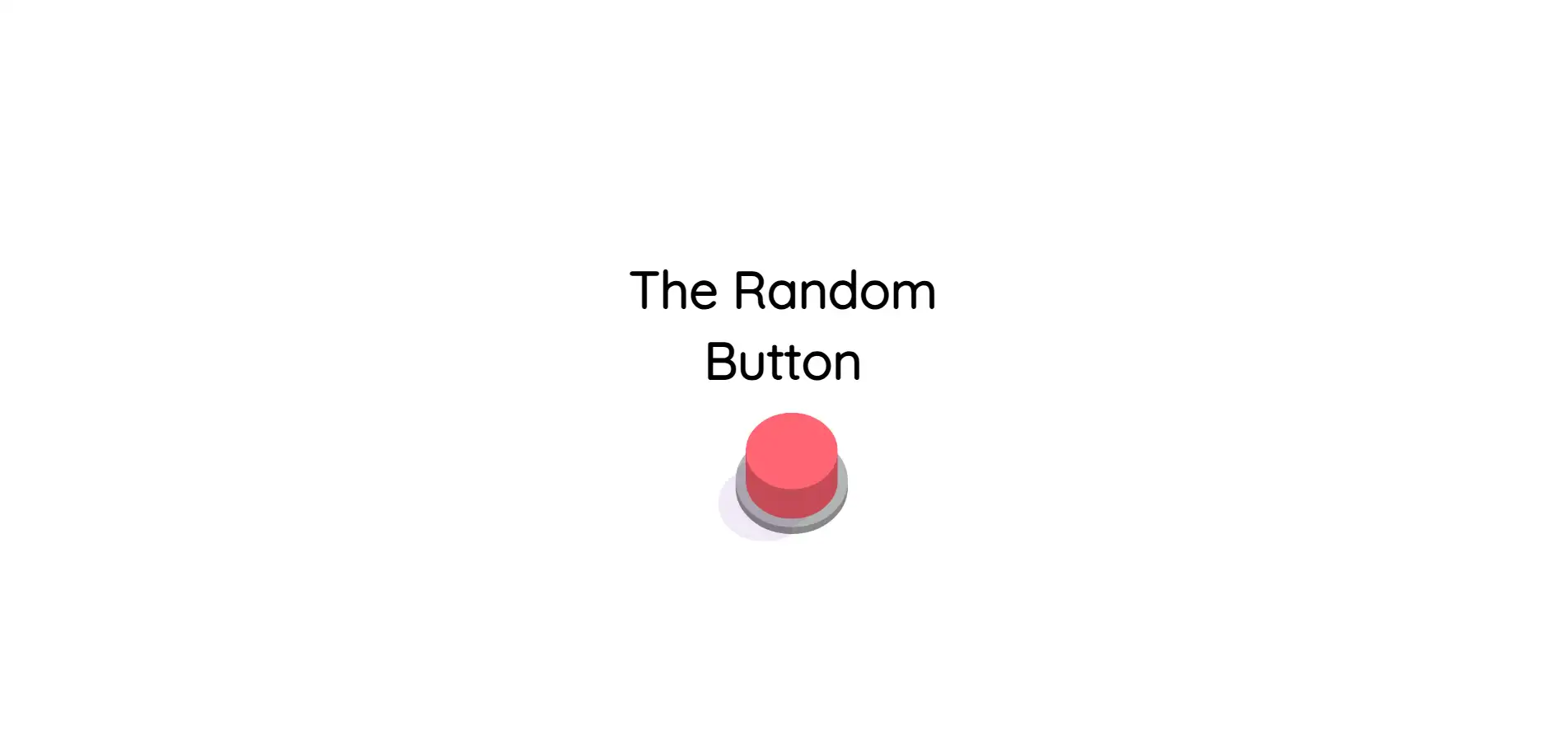 Homepage of The Random Button